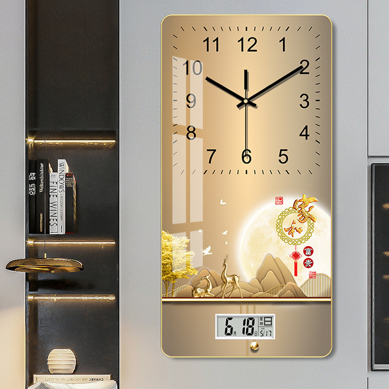 Modern Simple Clock Wall Clock Living Room Fashion Silent Home 2025 New Popular Clock Wall Watch with Calendar
