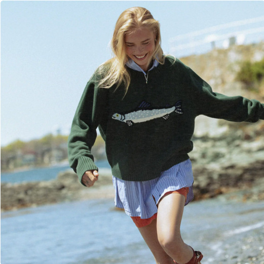 2026 European and American Cross-Border Spring Fashion New American Retro Sweatshirt Casual Round Neck Loose Knitted Sweater