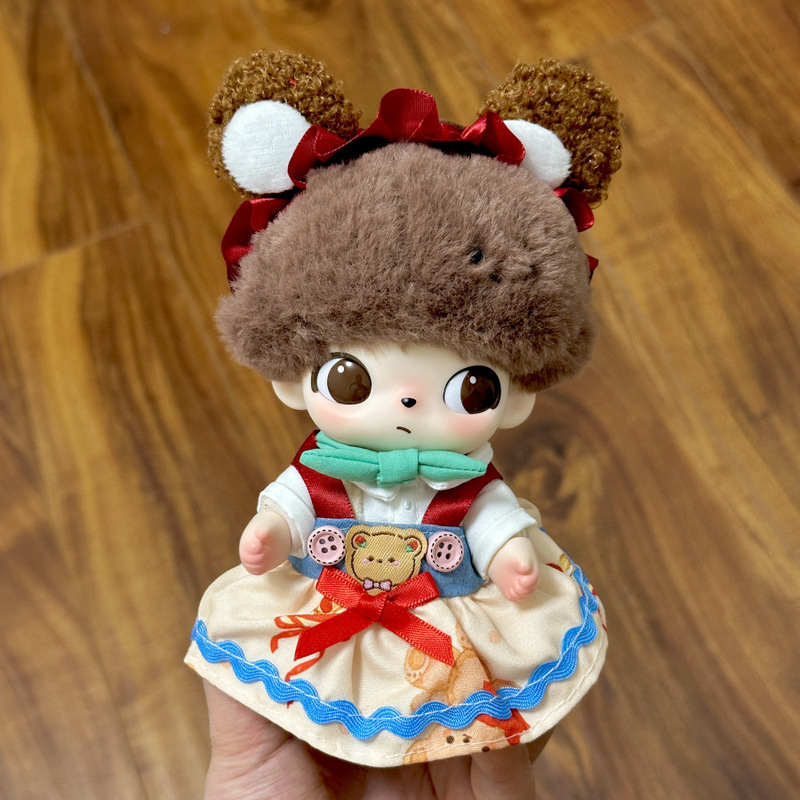 仅娃衣】DIMOO WORLD毛绒挂件衣服娃衣牛仔裤双拼背带裤套装着替|undefined
