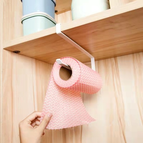 Paper Towel Holder without Drilling for Kitchen, Paper Napkin Rack for Cabinet, Paper Tablecloth Hook Stand, cling film storage holder