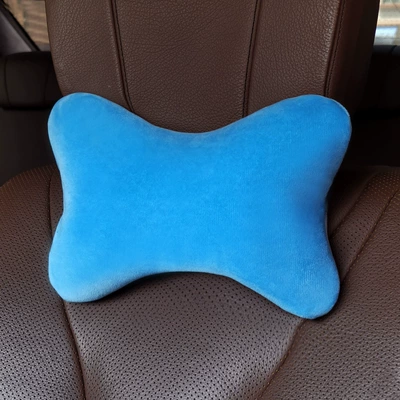 Headrest Car Neck Pillow, Car - blue-velvet-bone-pillow-bone-pillow-flat-2919cm