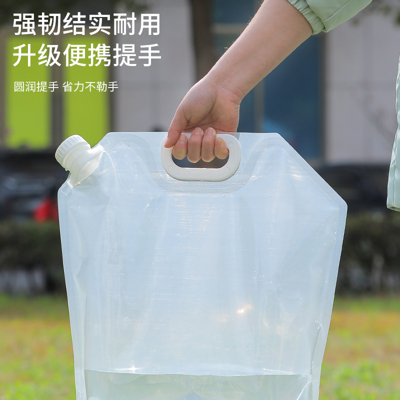 Bagas de agua plegables portátiles al aire libre de gran capacidad de viaje de campamento engrosado sellado bolsa de agua de grado alimenticio boquilla bolsa de almacenamiento de agua