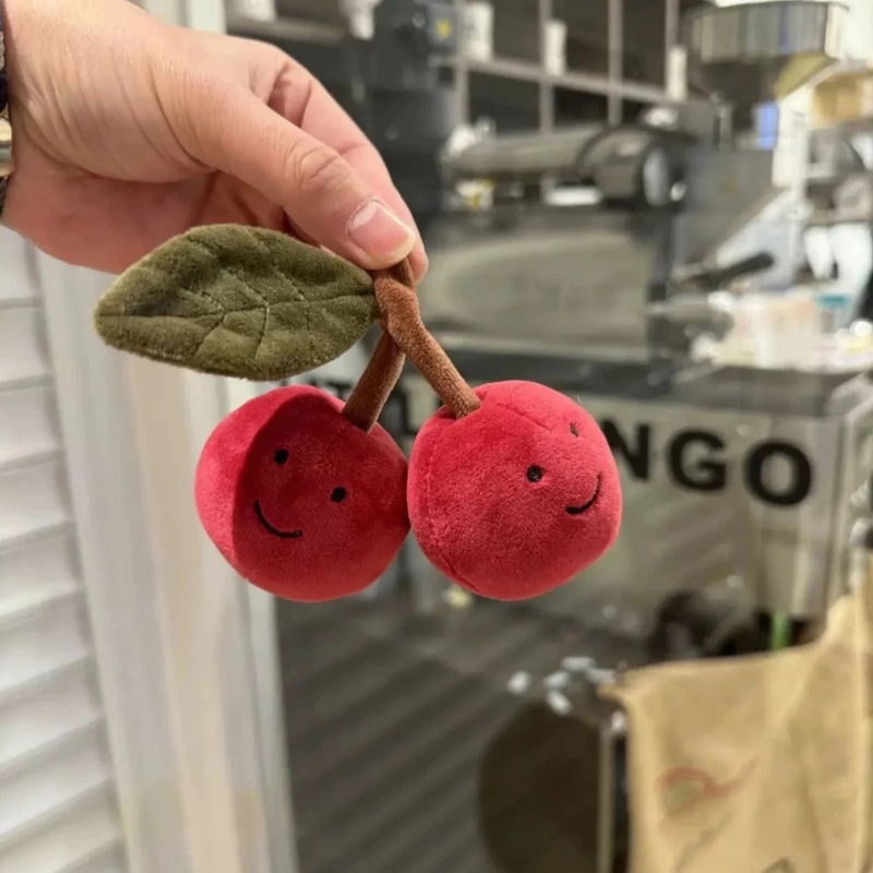 趣味jelly同款毛绒公仔挂件茄子牛角包玩偶可爱创意小包包钥匙扣|undefined
