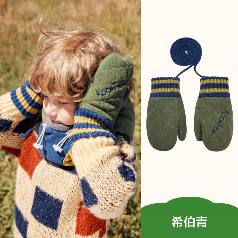 KK Árbol de Los Niños guantes invierno Niñas estudiantes La Escuela Primaria dedo especial bebé caliente engrosada clase Un antiestático