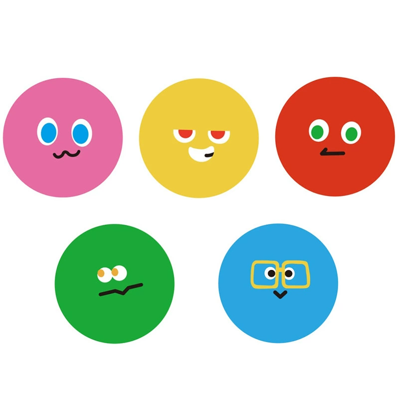 Магниты на холодильник Mayday с одинаковым выражением лица, 5 мультяшными изображениями и мягкие магниты из стекла и кристаллов с драгоценными камнями времени