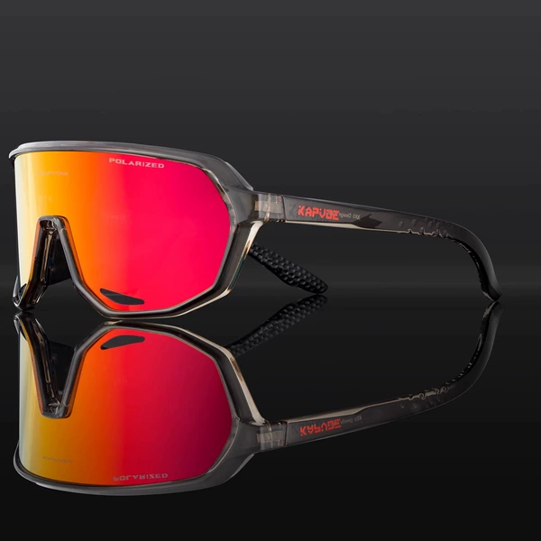 ,13 polarized colorful red (transparent light gray frame),