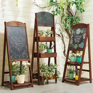 Wooden Balcony Flower Rack Flower Pot Plant Rack Balcony Movable Living Room Hall Indoor Floor Folding Flower Rack