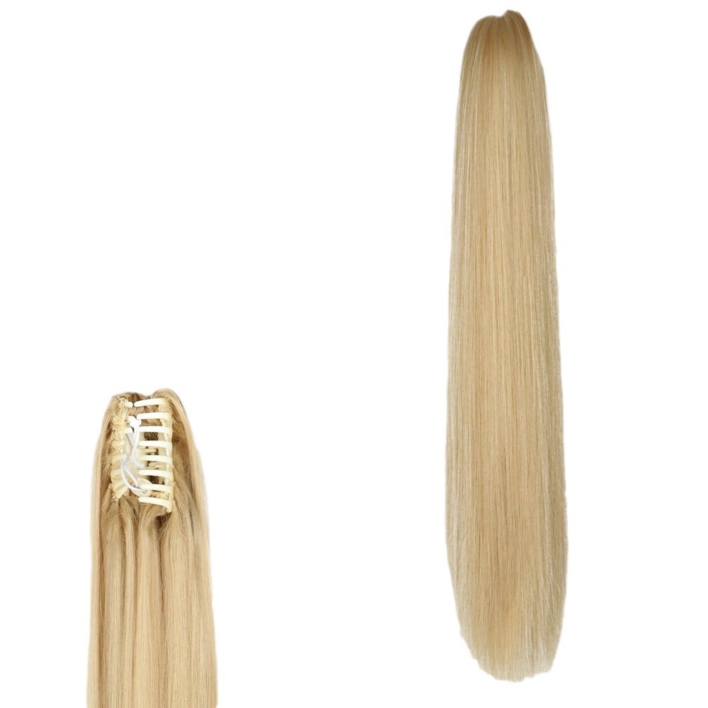 Haarverlängerungen Clip-On Pferdeschwanzperücken für Frauen Langes Haar Simulationshaar Langes glattes Haar Internet-Promi-Pferdeschwanz-Clip-On-Perücken_voghion.com