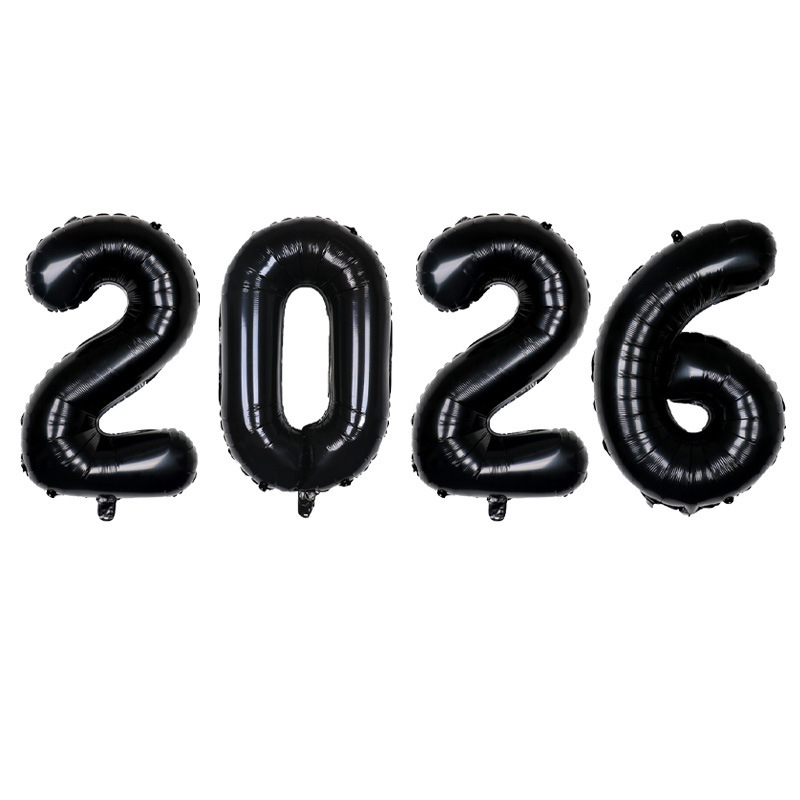 クロスボーダー新 2026 ナンバー 16/32/ 40inch ナンバーアルミフィルムバルーンセット馬年大晦日新年お祝い衣装|undefined