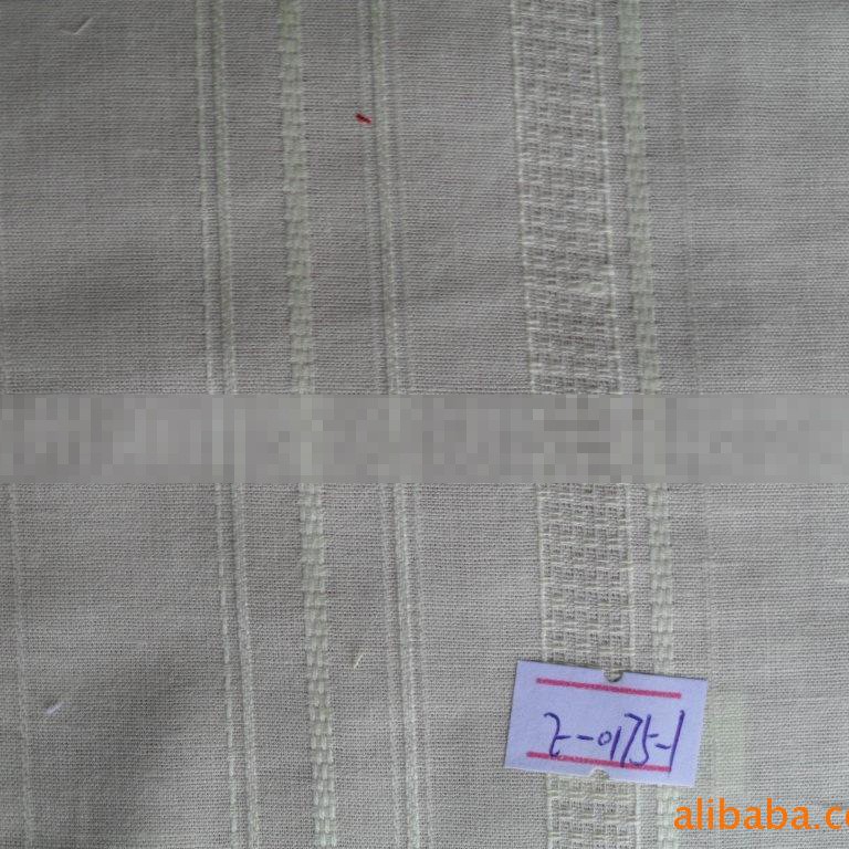 高档纺织面料 全棉弹力纱罗布 色织提花格面料批发