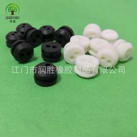 厂家直发双孔防水防尘防撞硅胶护线套护线圈铁丝端口保护过线塞
