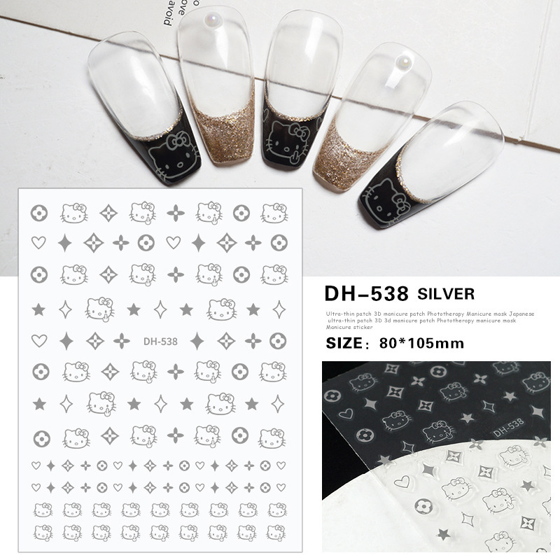 Redanco new 3D explosion cartoon series nail art stickers adhesive nail stickers wholesale DH-538