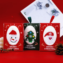 クロスボーダータオル クリスマスタオル ギフトボックス クリスマスイブのお土産タオル 吸水性ハンドタオル クリスマスタオル