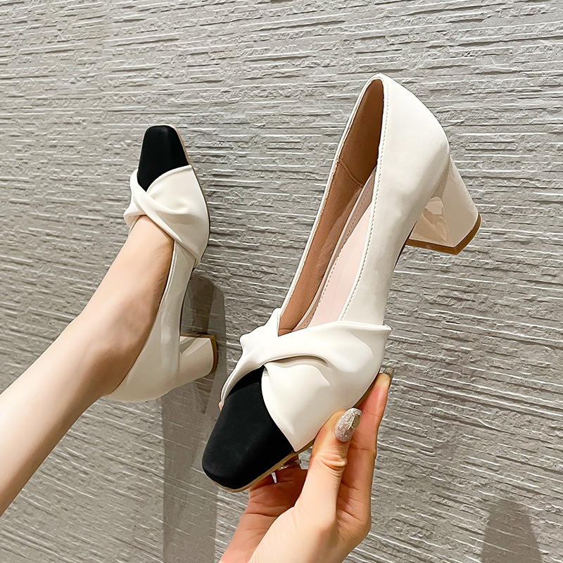 C3110 840K GIÀY CAO GÓT NỮ HUITDN GÓT VUÔNG MÙA XUÂN THU ĐÔNG GIÀY DÉP NỮ G03 SẢN PHẨM MỚI