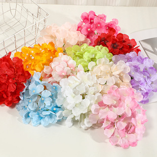 Simulated hydrangea head silk flower decorative flowers wholesale European wedding flowers arch flower wall with flowers 37 colors
