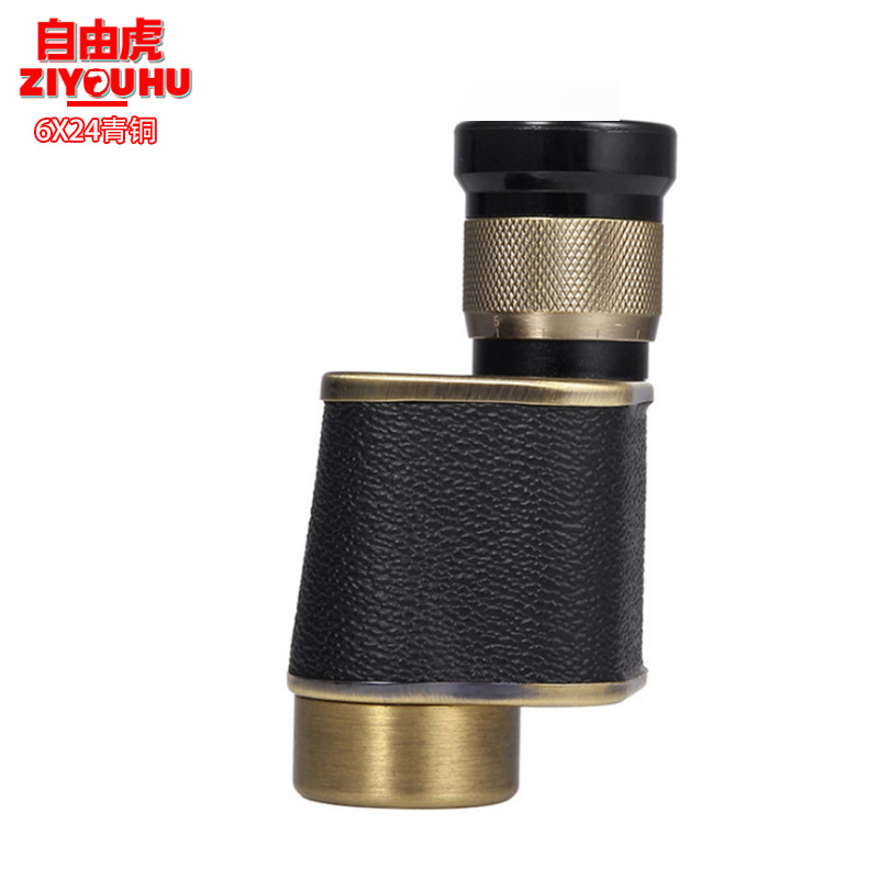 ZIYOUHU跨境青铜6X24单筒望远镜微光可视高清高倍坐标测距