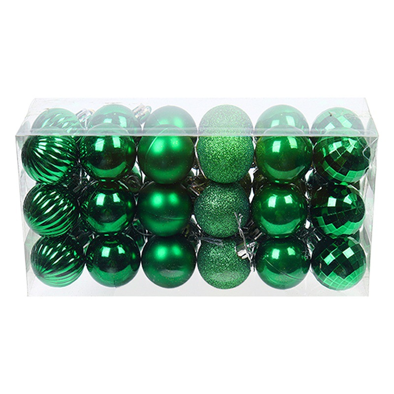 Fabricante de adornos navideños al por mayor transfronterizos, bolas de Navidad, gorros navideños, adornos colgantes de plástico, bolas colgantes, decoraciones para árboles de Navidad, 4CM36, forma especial brillante