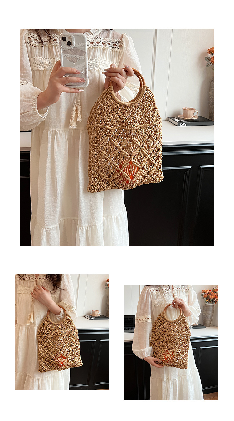 Handwoven Tote Bag - Camel