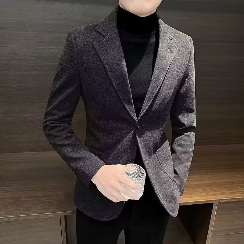 韩版2024春秋西装外套男 潮流男士上衣帅气宽松港风百搭休闲西服|undefined