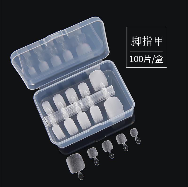 Manicure Wear Manicure Foot Nail Piece Folded Seamless Frosted No-Polishing Fake Nail Toenail Full Sticking Toenail Piece Size