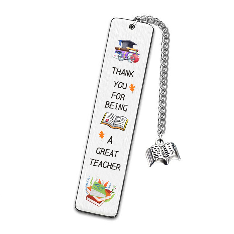 Cross-border new color-printed stainless steel bookmarks for…
