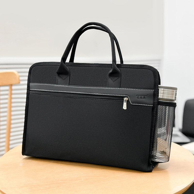 Belt bag for documents with zipper with glass