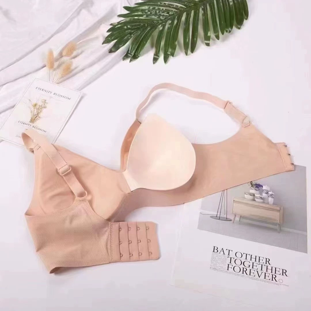 Топ-бюстгальтер Push-up, бесшовное нижнее белье, размеры S–XXXL, многоцветный