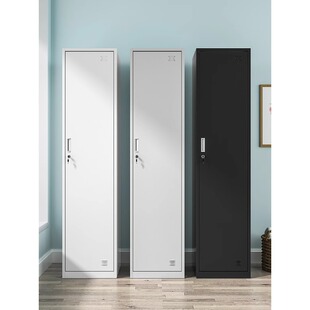 Single-door Locker Iron Cabinet Dormitory Locker Staff Locker Steel Cabinet Suit Simple Office Wardrobe