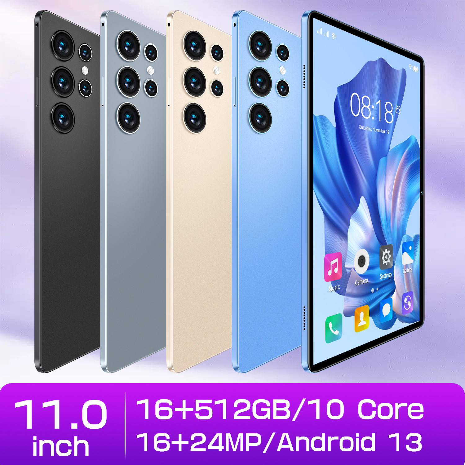 Cross-Border New 10.1inch Android Smart Tablet Cross-Border Large Screen with Call 16+1024Gb Android 15