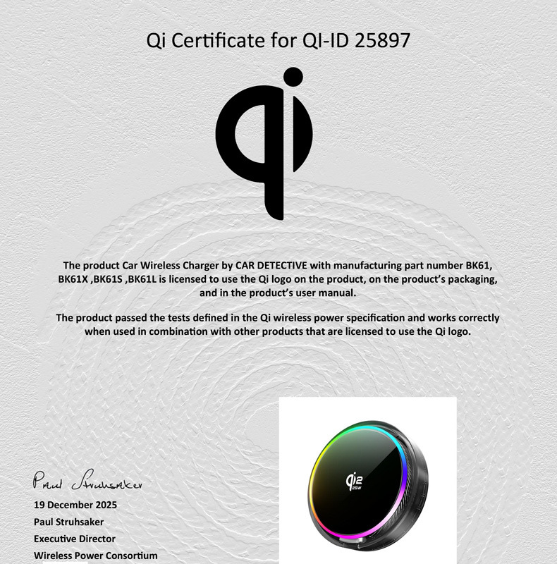 Qi2.2 Certified Pd25W Fast Charging Car Wireless Charger Turbo Air-Cooled Magnetic Wireless Charging Phone Holder