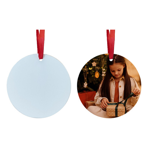 Heat transfer metal Christmas tree ornaments multi-shaped aluminum plate tags heat sublimation aluminum sheet Christmas decoration tags DIY