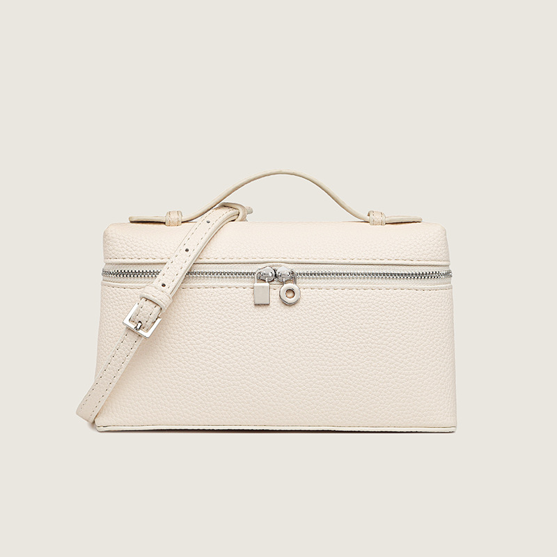 2024 nuevo bolso de lonchera con patrón de litchi, bolso de kelly, bolso simple, bolso Diagonal