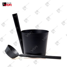 阳极氧化  出口品质 桑拿5L锥形竹棍铝桶 铝勺 桑拿附件桑拿房用