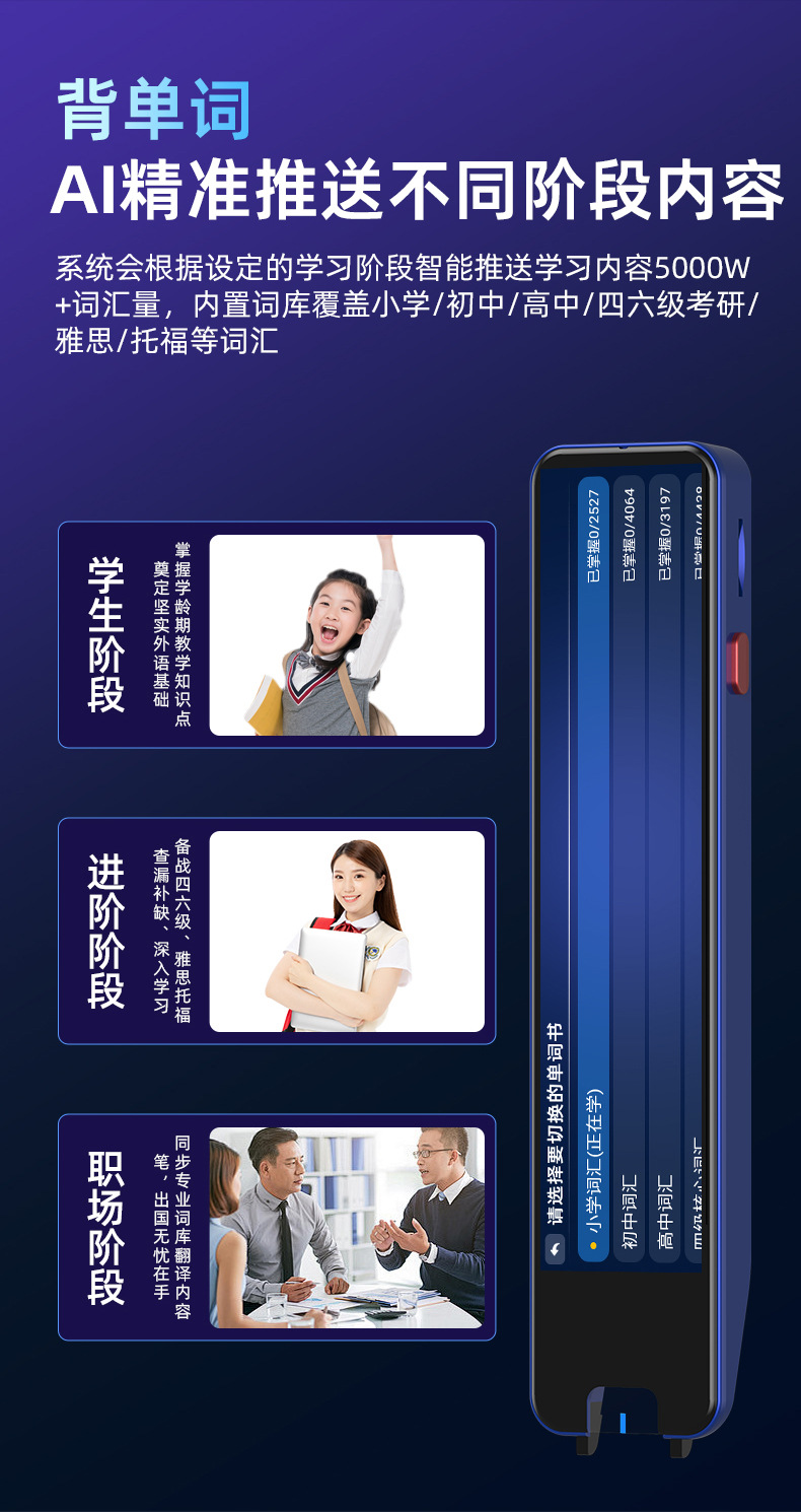 智能扫描翻译笔点读笔扫读笔词典笔离线全科小初高同步工厂批发详情9