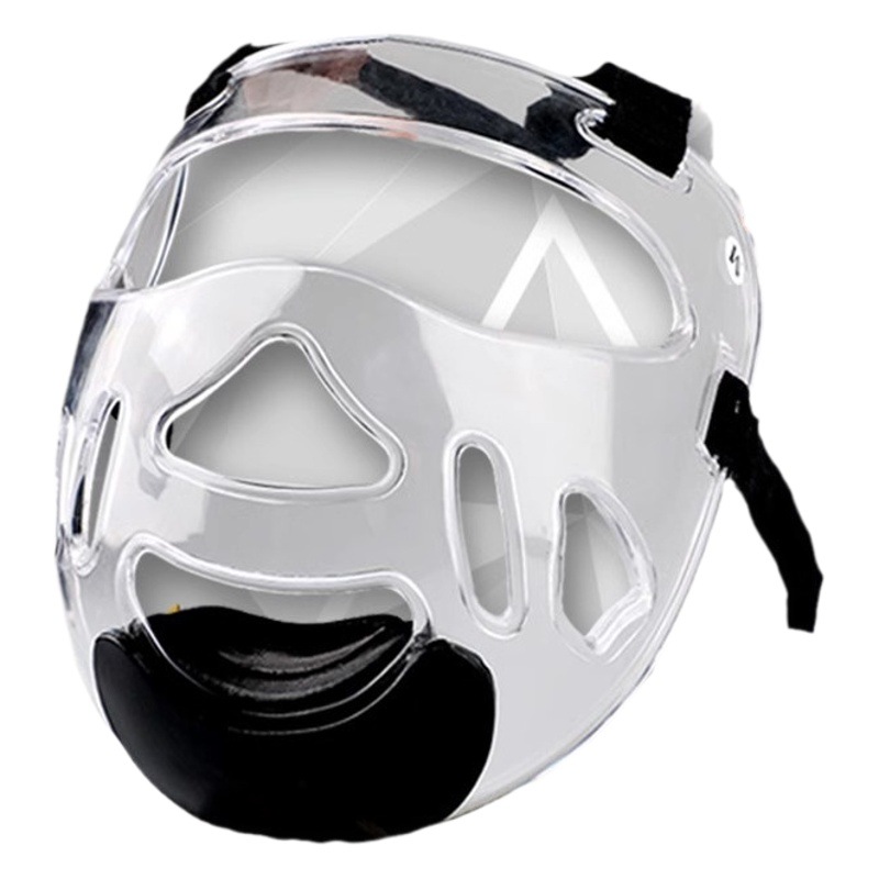 Competitive taekwondo transparent helmet mask karate head mask detachable face cover all-round face cover