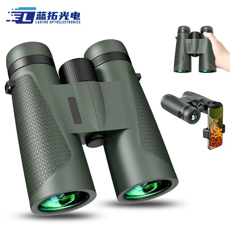 外贸新款双筒望远镜12×42高倍高清夜视看月球演唱会户外成人手持