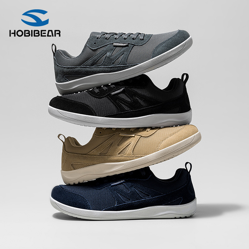 HOBIBEAR 와이드 토 슈즈, 봄, 가을 남성화, 맨발 슈즈, 아웃도어 캐주얼 슈즈, 와이드 라스트 슈즈, 데일리 슈즈, 운동화, 크로스보더