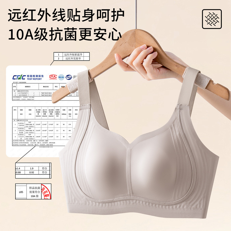 Authentic Seamless Women's Thin Bra with Rabbit Ear Cups, Minimizes Large Bust, Prevents Sagging, Stays in Place, Gathers Side Breasts, Plus Size Bra