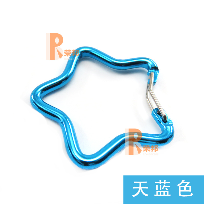 와이어 탄성 막대 다섯개 별 하늘색