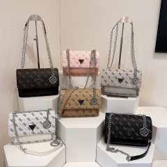 单肩女包欧美爆款隔层小方包跨境新款潮链条斜挎包ladies handbag