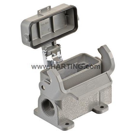 HARTING 19200100295 H10A下壳带盖边出线 哈厅 哈丁 浩亭 连接器