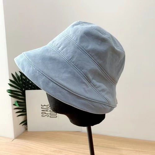 New Women's Wide Brim Fisherman Hat Korean Style Instagram Trendy Face-Smaller Bucket Hat Face Cover Sun Hat Sunshade Hat