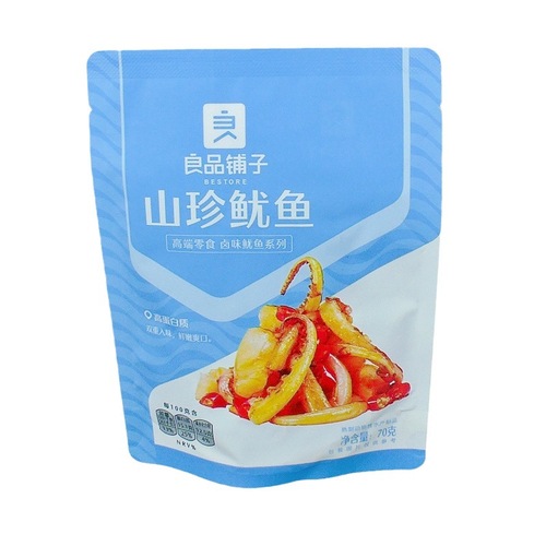 Liangpinpuzi Mountain Delicacy Squid 70g Seafood Braised Snack, Instant Food, Snacks Wholesale Dropshipping