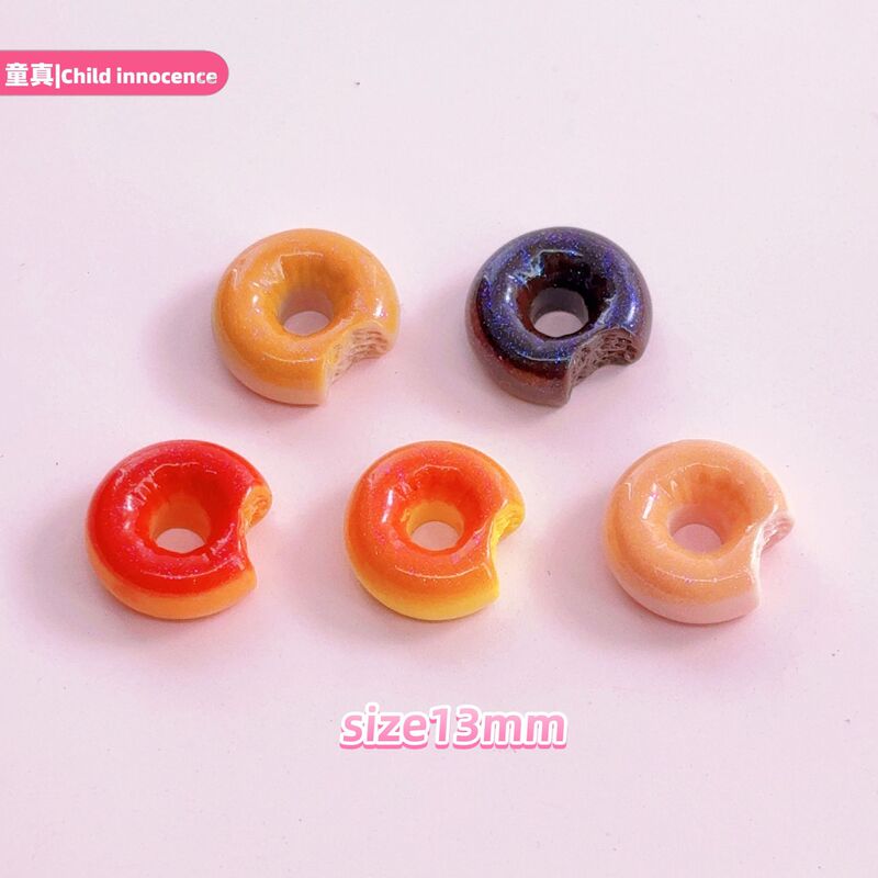 B218 Mini Donut Food Toy Accessories Decoration DIY Cream Glue Matching Micro Scene Decoration Stickers