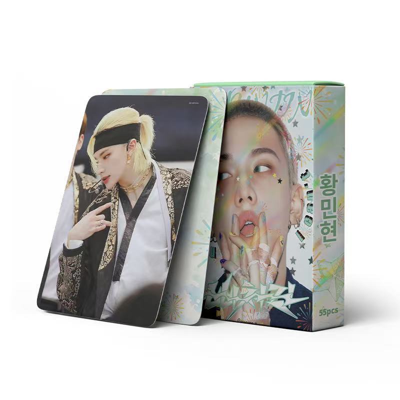 Cadena total de gran cantidad de nuevos productos en stock 55 tarjetas de álbum SKMyBreath KPOP estrella alrededor de la tarjeta de colección LOMO