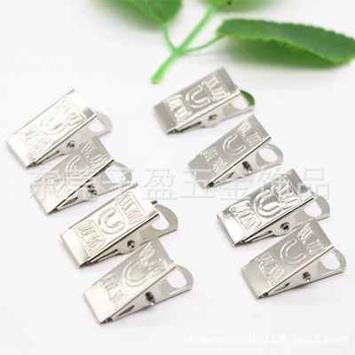工厂现货供应压花厂牌夹 金属夹子 五金饰品夹封口袋夹子|ru