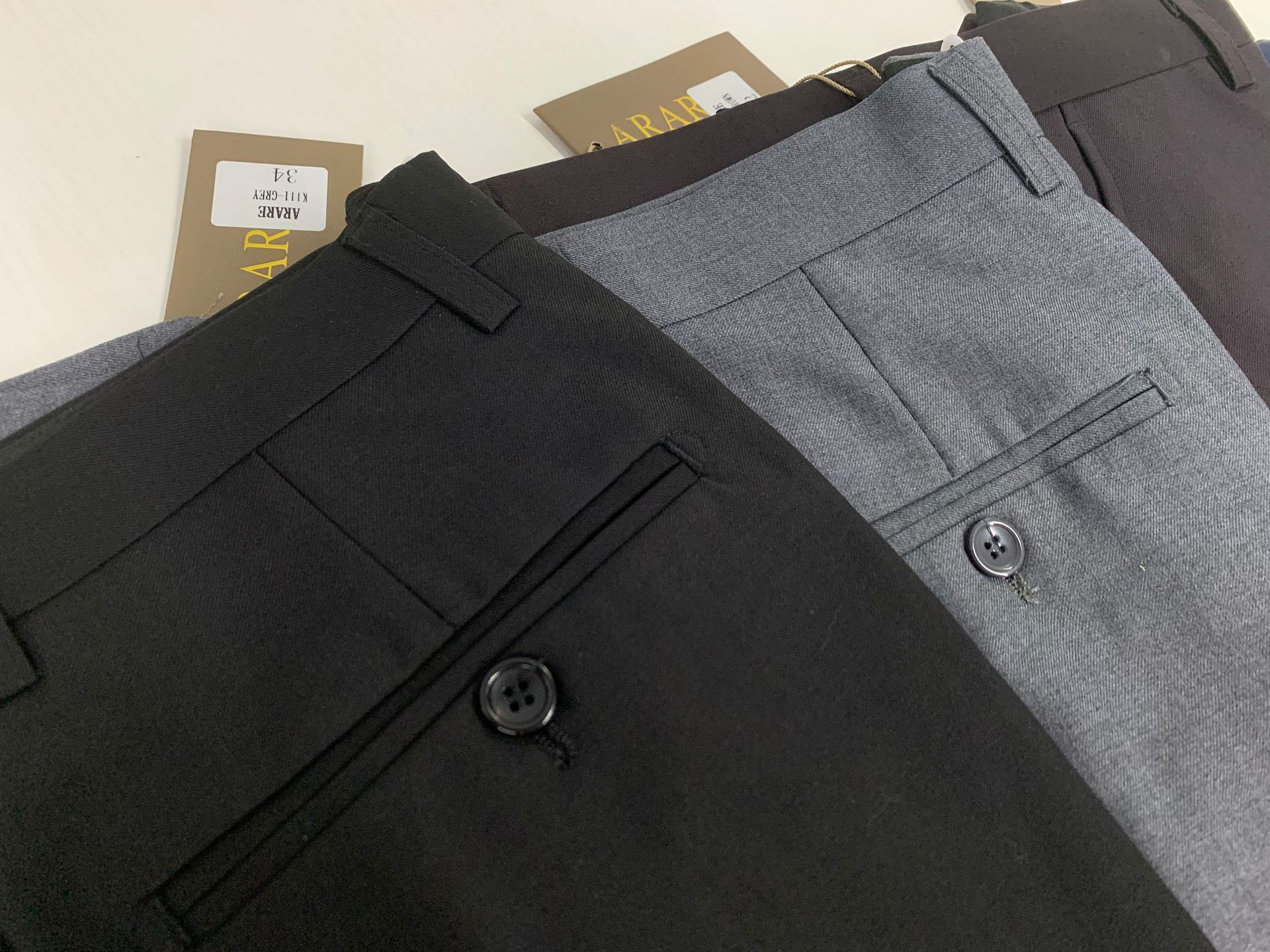 Men's Clothing Slim Fit Business Suit Pants Professional Wrinkle Free Stretch Trousers British Style Casual Wear_viptrois.com