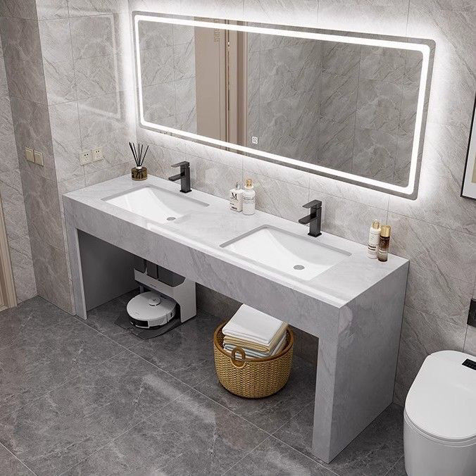 Hotel Bathroom Double Marble Ceramic Washbasin Bathroom Cabinet Combination Modern B&B Washbasin Washbasin