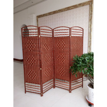 草编藤编屏风手工折叠隔断实木时尚酒店玄关客厅卧室移动折屏简