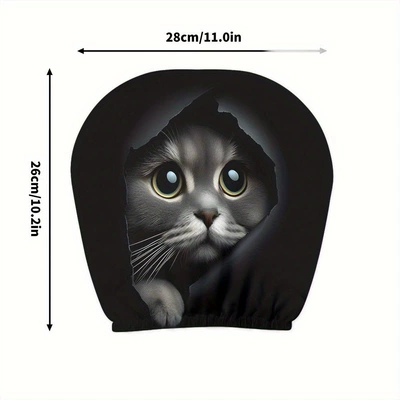 cover, TEMU can be labeled and | Universal seat cover - cat-breaking-the-wall-double-sided-printing-1-piece
